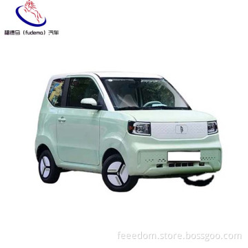 2022 Lingbao uni electric new solar mini car for adult four wheel electric vehicle with solar system